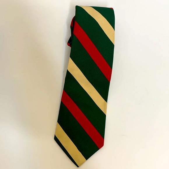 Dayton’s For Men | Green Striped Long Neck Tie | Fashion Neckwear - Picture 7 of 8